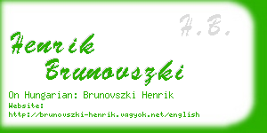 henrik brunovszki business card